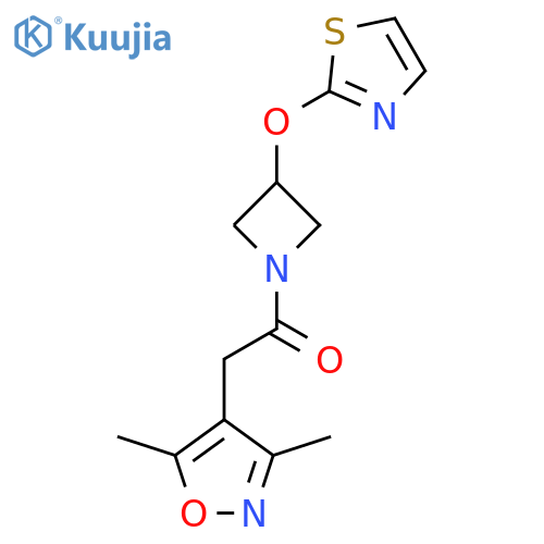 2-(3,5-Dimethylisoxazol-4-yl)-1-(3-(thiazol-2-yloxy)azetidin-1-yl)ethanone structure