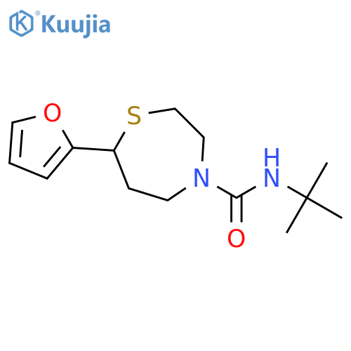 N-tert-butyl-7-(furan-2-yl)-1,4-thiazepane-4-carboxamide structure