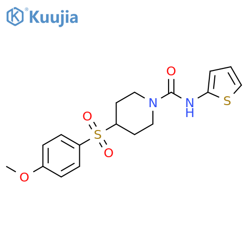 4-(4-methoxybenzenesulfonyl)-N-(thiophen-2-yl)piperidine-1-carboxamide structure