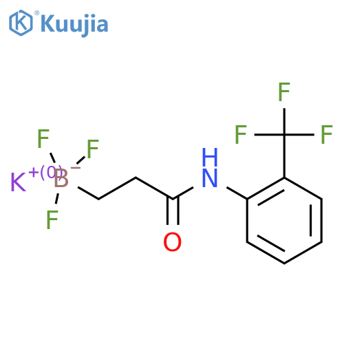 Potassium trifluoro(3-oxo-3-((2-(trifluoromethyl)phenyl)amino)propyl)borate structure