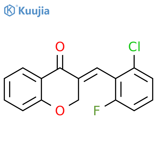 3-(E)-(2-Chloro-6-fluorophenyl)methylidene-2,3-dihydro-4H-chromen-4-one structure