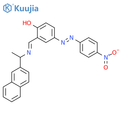 Phenol, 2-[[[(1R)-1-(2-naphthalenyl)ethyl]imino]methyl]-4-[2-(4-nitrophenyl)diazenyl]- structure