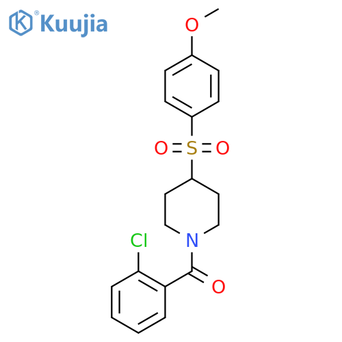 1-(2-chlorobenzoyl)-4-(4-methoxybenzenesulfonyl)piperidine structure
