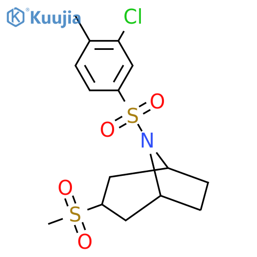 8-(3-chloro-4-methylbenzenesulfonyl)-3-methanesulfonyl-8-azabicyclo3.2.1octane structure