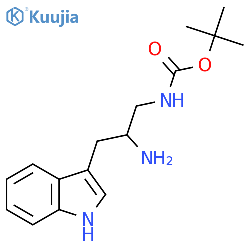tert-butyl N-2-amino-3-(1H-indol-3-yl)propylcarbamate structure