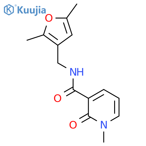 N-(2,5-dimethylfuran-3-yl)methyl-1-methyl-2-oxo-1,2-dihydropyridine-3-carboxamide structure
