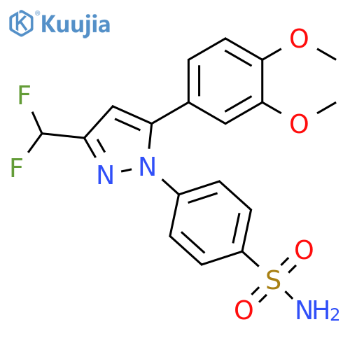 Benzenesulfonamide,4-[3-(difluoromethyl)-5-(3,4-dimethoxyphenyl)-1H-pyrazol-1-yl]- structure