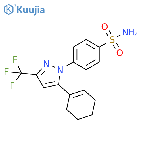 Benzenesulfonamide,4-[5-(1-cyclohexen-1-yl)-3-(trifluoromethyl)-1H-pyrazol-1-yl]- structure