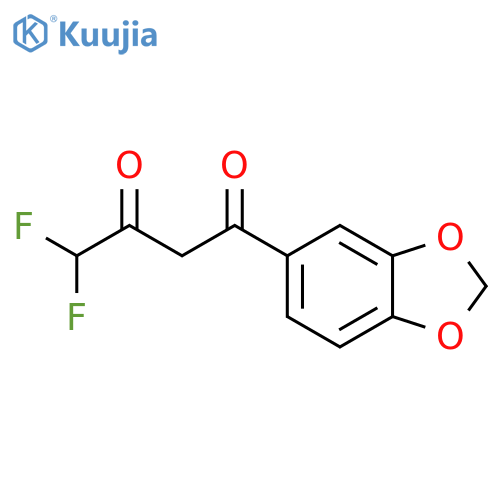 1-(1,3-dioxaindan-5-yl)-4,4-difluorobutane-1,3-dione structure