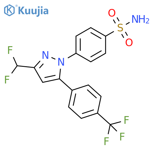 Benzenesulfonamide,4-[3-(difluoromethyl)-5-[4-(trifluoromethyl)phenyl]-1H-pyrazol-1-yl]- structure