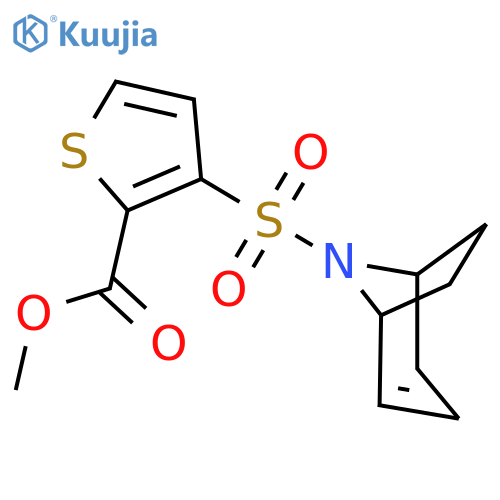 methyl 3-((1R,5S)-8-azabicyclo[3.2.1]oct-2-en-8-ylsulfonyl)thiophene-2-carboxylate structure