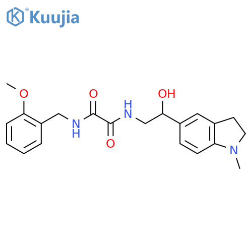 N-2-hydroxy-2-(1-methyl-2,3-dihydro-1H-indol-5-yl)ethyl-N'-(2-methoxyphenyl)methylethanediamide structure