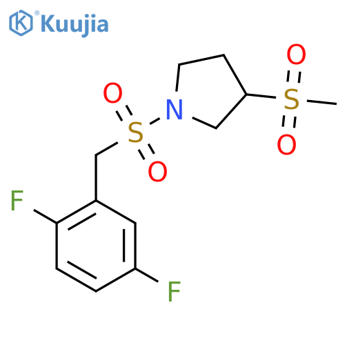 1-(2,5-difluorophenyl)methanesulfonyl-3-methanesulfonylpyrrolidine structure