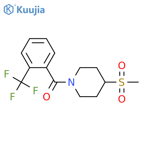 4-methanesulfonyl-1-[2-(trifluoromethyl)benzoyl]piperidine structure