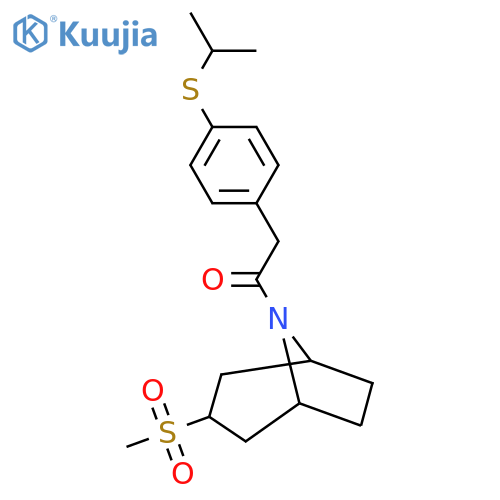 1-{3-methanesulfonyl-8-azabicyclo3.2.1octan-8-yl}-2-4-(propan-2-ylsulfanyl)phenylethan-1-one structure