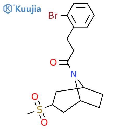 3-(2-bromophenyl)-1-{3-methanesulfonyl-8-azabicyclo3.2.1octan-8-yl}propan-1-one structure