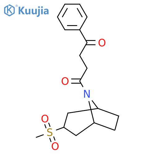 1-{3-methanesulfonyl-8-azabicyclo3.2.1octan-8-yl}-4-phenylbutane-1,4-dione structure