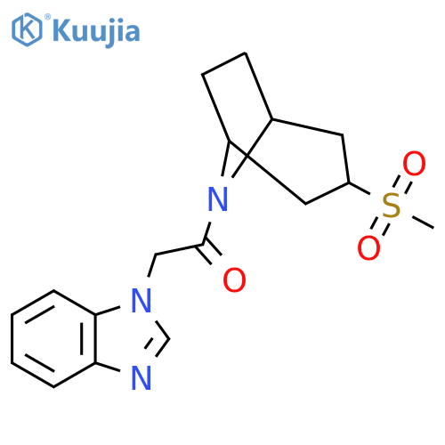 2-(1H-1,3-benzodiazol-1-yl)-1-{3-methanesulfonyl-8-azabicyclo3.2.1octan-8-yl}ethan-1-one structure