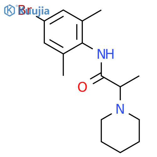 1-Piperidineacetamide,N-(4-bromo-2,6-dimethylphenyl)-a-methyl- structure
