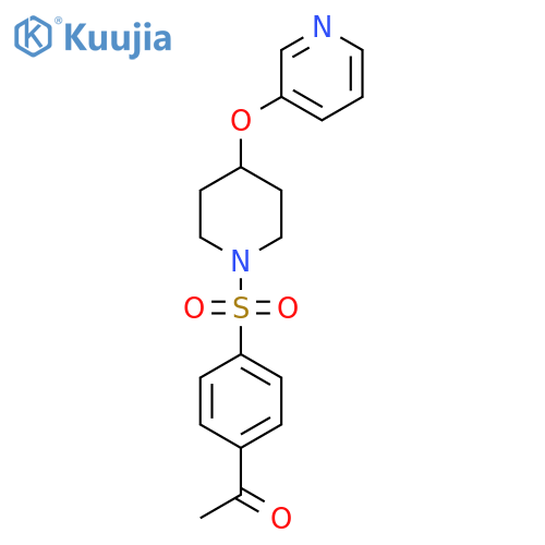 1-(4-{4-(pyridin-3-yloxy)piperidin-1-ylsulfonyl}phenyl)ethan-1-one structure