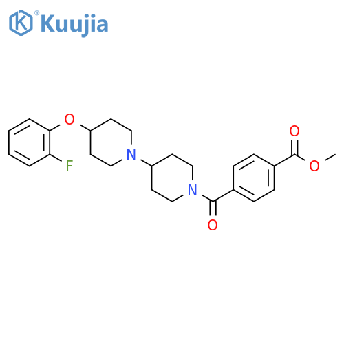 methyl 4-4-(2-fluorophenoxy)-1,4'-bipiperidine-1'-carbonylbenzoate structure