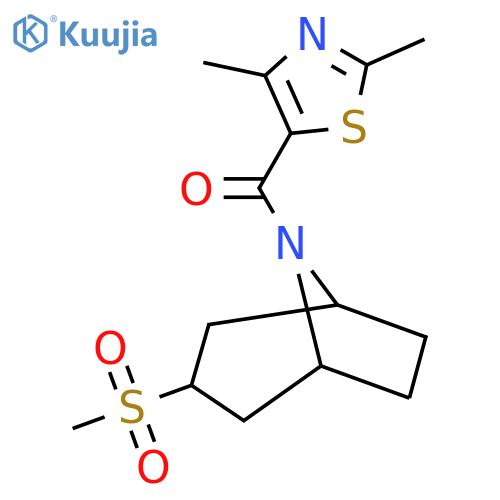 8-(2,4-dimethyl-1,3-thiazole-5-carbonyl)-3-methanesulfonyl-8-azabicyclo3.2.1octane structure
