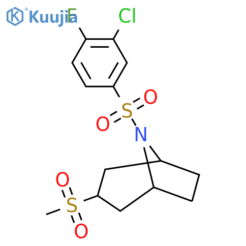 8-(3-chloro-4-fluorobenzenesulfonyl)-3-methanesulfonyl-8-azabicyclo3.2.1octane structure