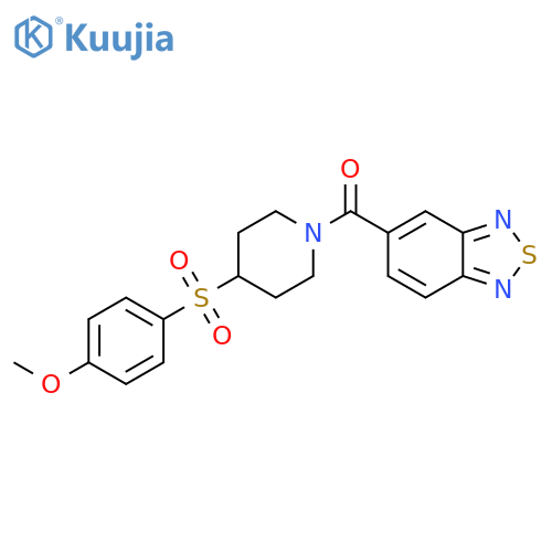 5-4-(4-methoxybenzenesulfonyl)piperidine-1-carbonyl-2,1,3-benzothiadiazole structure