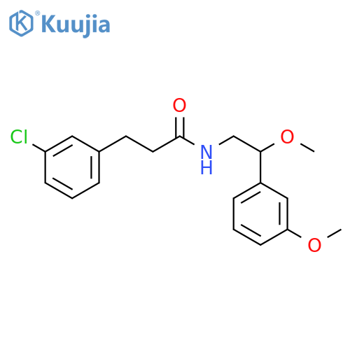 3-Chloro-N-[2-methoxy-2-(3-methoxyphenyl)ethyl]benzenepropanamide structure