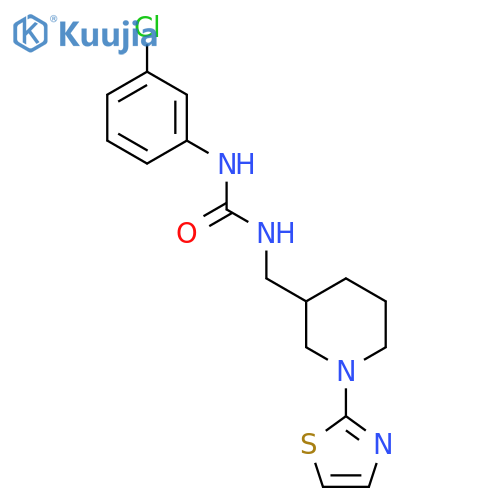 1-(3-Chlorophenyl)-3-((1-(thiazol-2-yl)piperidin-3-yl)methyl)urea structure