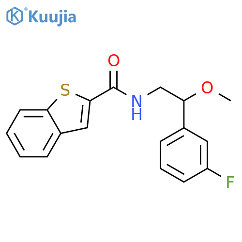N-[2-(3-Fluorophenyl)-2-methoxyethyl]benzo[b]thiophene-2-carboxamide structure