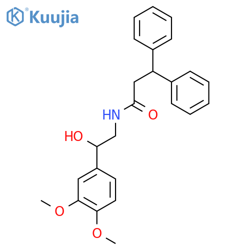 N-[2-(3,4-dimethoxyphenyl)-2-hydroxyethyl]-3,3-diphenylpropanamide structure
