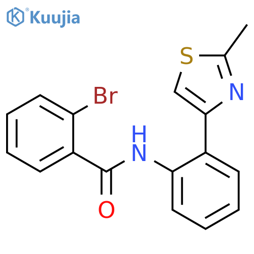 2-bromo-N-[2-(2-methyl-1,3-thiazol-4-yl)phenyl]benzamide structure