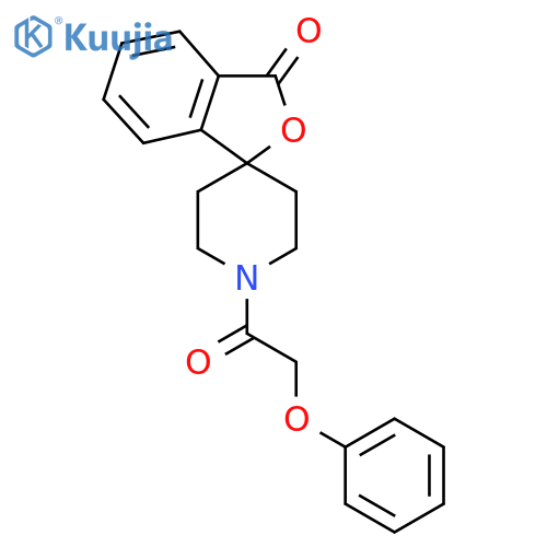 1'-(2-phenoxyacetyl)-3H-spiro[2-benzofuran-1,4'-piperidine]-3-one structure
