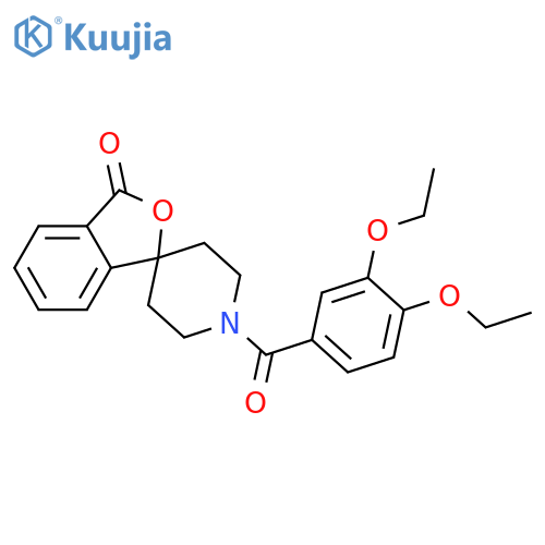 1'-(3,4-diethoxybenzoyl)-3H-spiro[2-benzofuran-1,4'-piperidine]-3-one structure