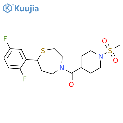 7-(2,5-difluorophenyl)-4-(1-methanesulfonylpiperidine-4-carbonyl)-1,4-thiazepane structure