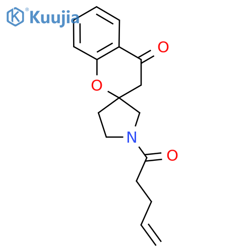 1'-(pent-4-enoyl)-3,4-dihydrospiro1-benzopyran-2,3'-pyrrolidine-4-one structure