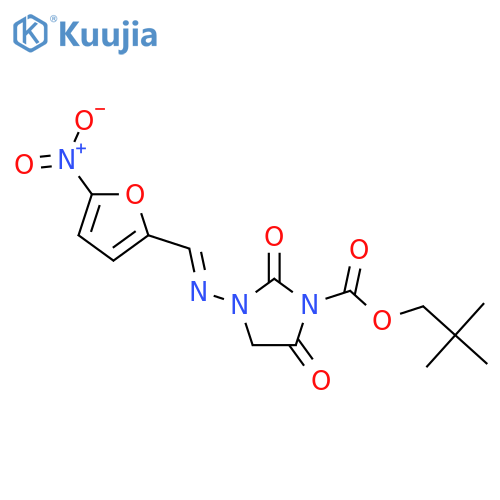 1-Imidazolidinecarboxylicacid, 3-[[(5-nitro-2-furanyl)methylene]amino]-2,5-dioxo-, 2,2-dimethylpropylester structure