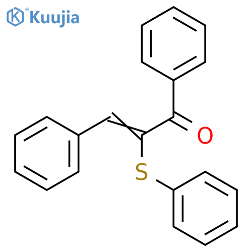 2-Propen-1-one, 1,3-diphenyl-2-(phenylthio)- structure