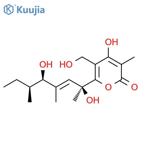2H-Pyran-2-one,6-[(1S,2E,4R,5S)-1,4-dihydroxy-1,3,5-trimethyl-2-hepten-1-yl]-4-hydroxy-5-(hydroxymethyl)-3-methyl- structure