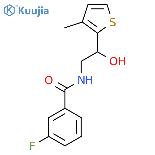 3-fluoro-N-2-hydroxy-2-(3-methylthiophen-2-yl)ethylbenzamide structure