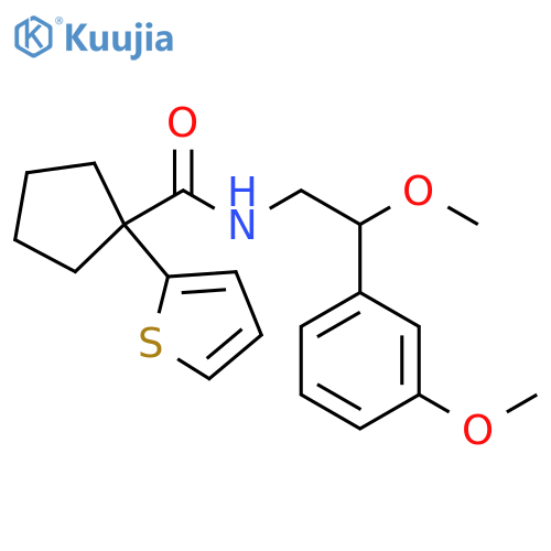 N-[2-Methoxy-2-(3-methoxyphenyl)ethyl]-1-(2-thienyl)cyclopentanecarboxamide structure