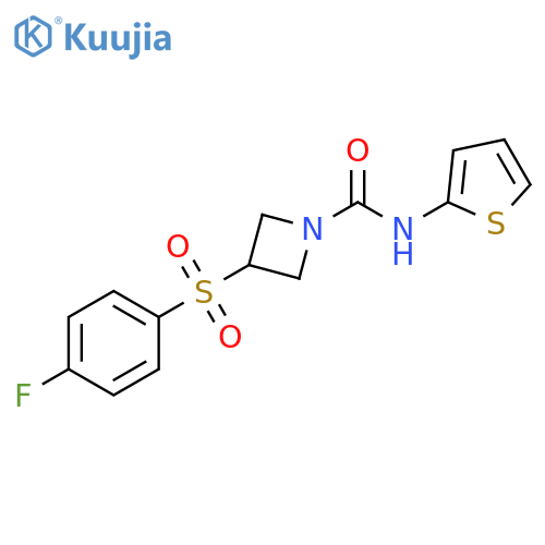 3-(4-fluorobenzenesulfonyl)-N-(thiophen-2-yl)azetidine-1-carboxamide structure