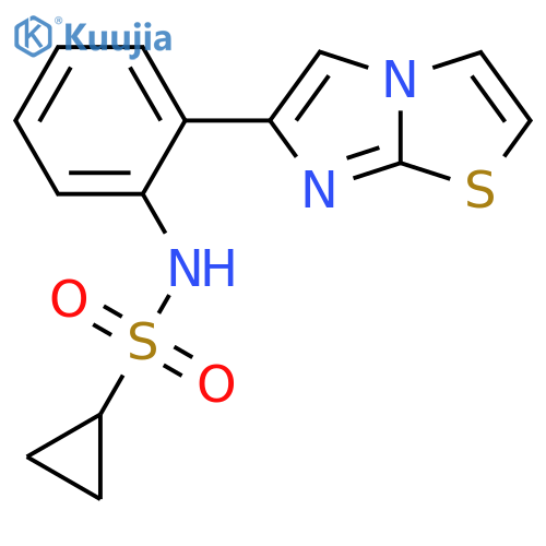 N-(2-(imidazo[2,1-b]thiazol-6-yl)phenyl)cyclopropanesulfonamide structure