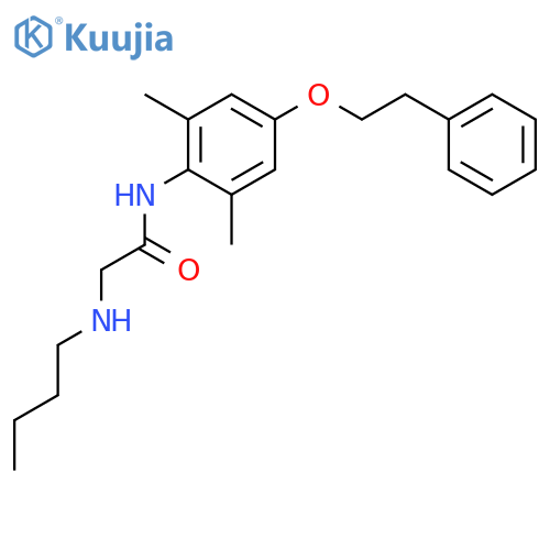 N~2~-butyl-N-[2,6-dimethyl-4-(2-phenylethoxy)phenyl]glycinamide structure