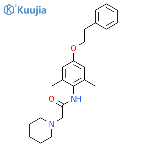 1-Piperidineacetamide,N-[2,6-dimethyl-4-(2-phenylethoxy)phenyl]- structure