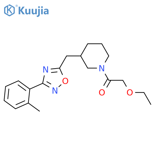 2-ethoxy-1-(3-{[3-(2-methylphenyl)-1,2,4-oxadiazol-5-yl]methyl}piperidin-1-yl)ethan-1-one structure