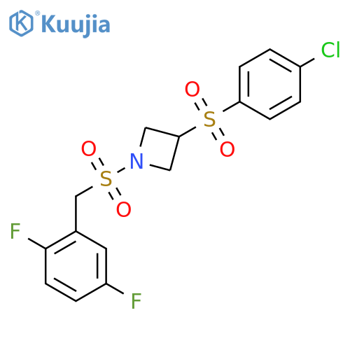 3-(4-chlorobenzenesulfonyl)-1-(2,5-difluorophenyl)methanesulfonylazetidine structure