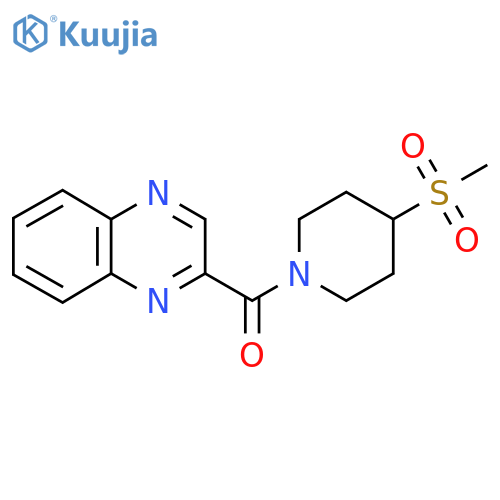 2-(4-methanesulfonylpiperidine-1-carbonyl)quinoxaline structure