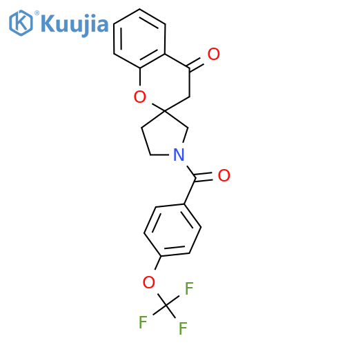 1'-4-(trifluoromethoxy)benzoyl-3,4-dihydrospiro1-benzopyran-2,3'-pyrrolidine-4-one structure